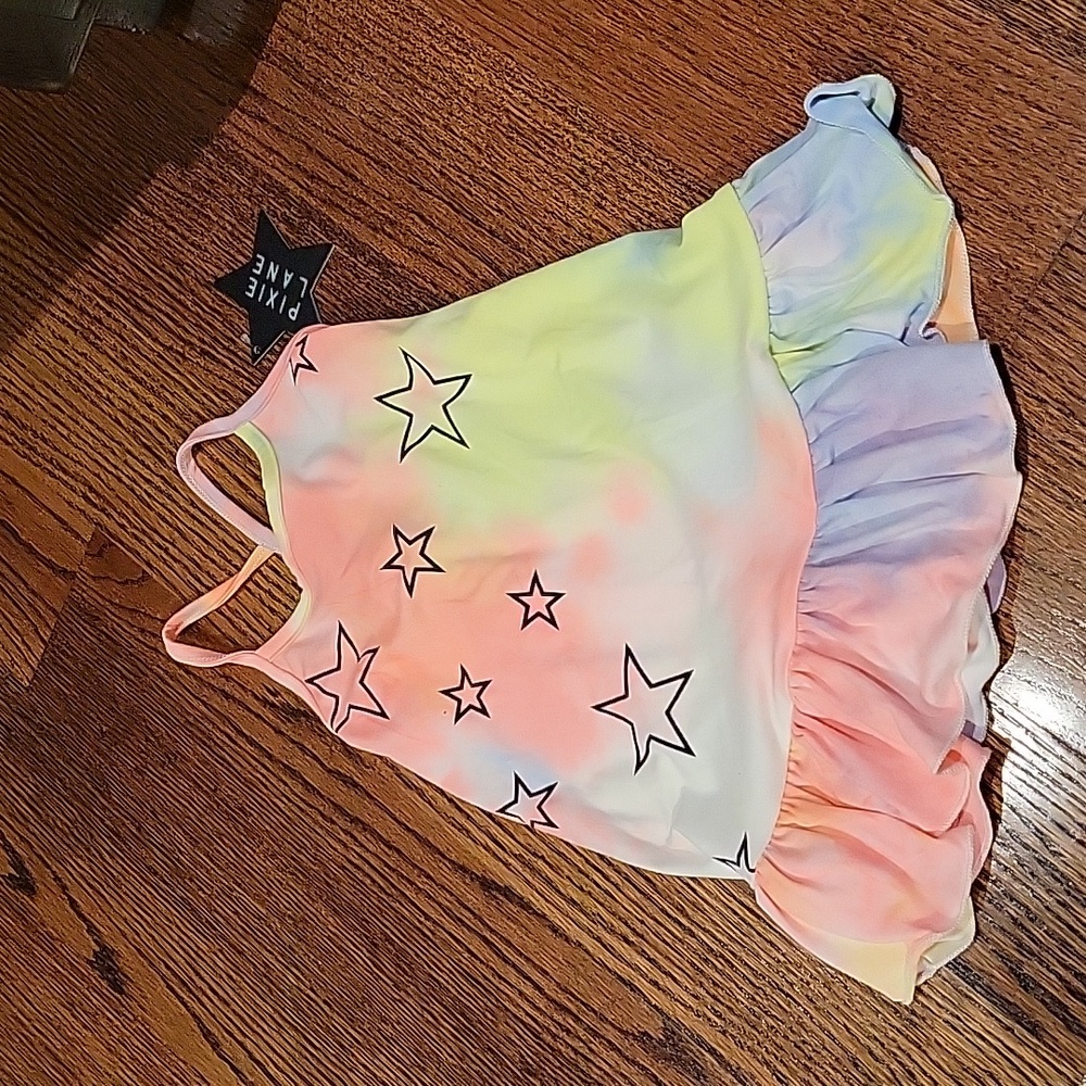 New baby girl size 12-18m and 18-24m tie dye dress with stars